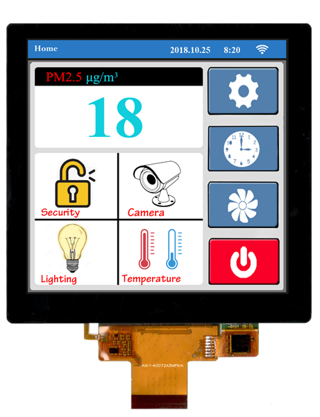 Square 4.0” TFT, IPS All View, 720 X 720 Resolution with or without CTP